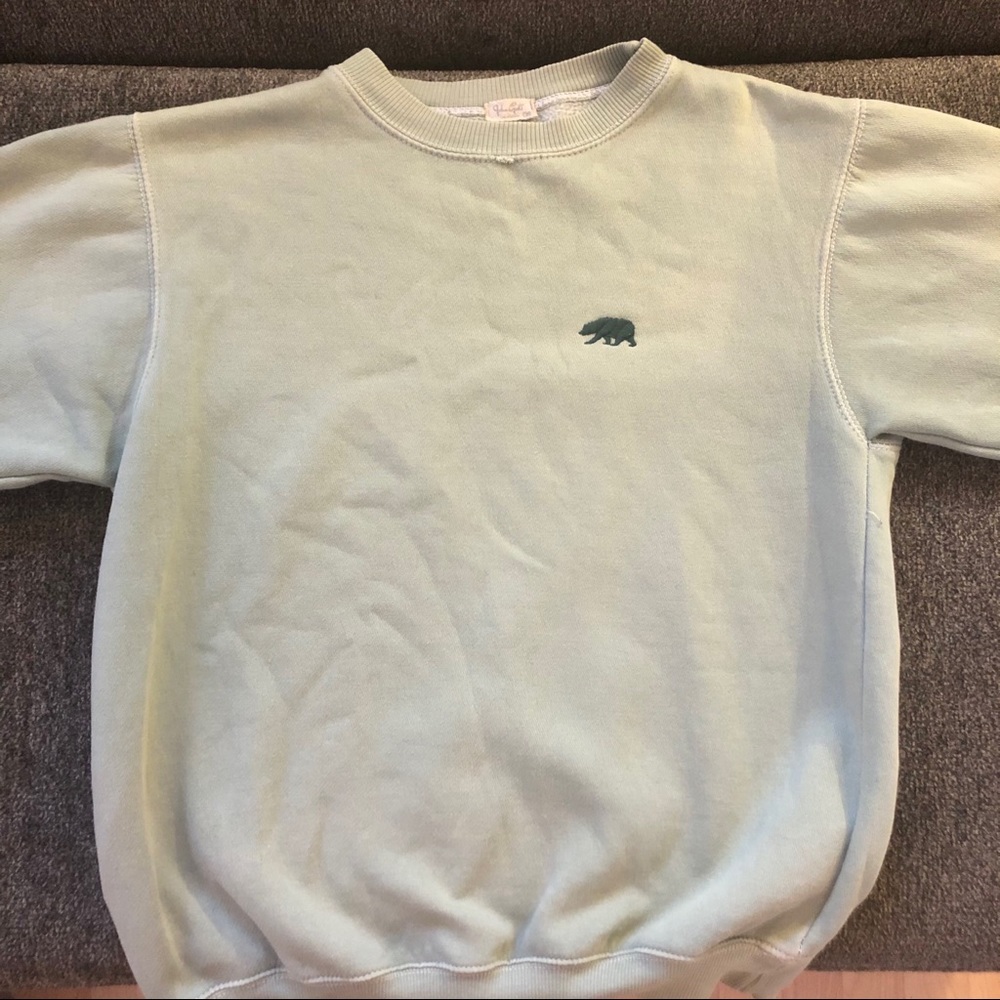 Brandy Melville Green California Bear Crewneck
